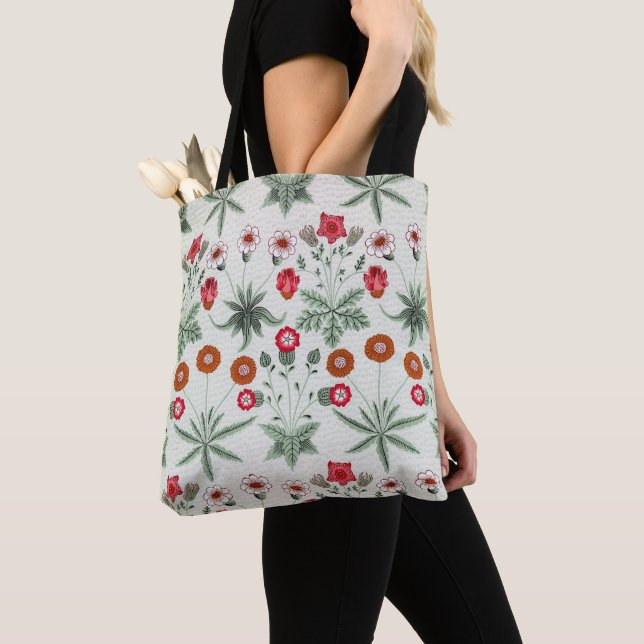 Lively Floral Pattern colorful flowers Tote Bag (Close Up)