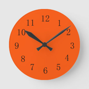 Lively International Orange Kitchen Wall Clock