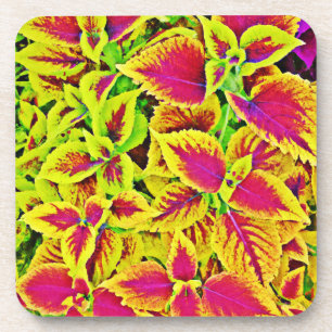 Lively Leaves Pattern Dance Coaster
