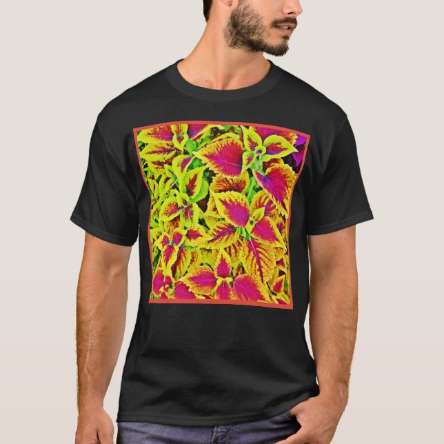 Lively Leaves Pattern Dance T-Shirt (Front)