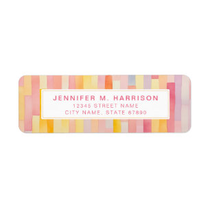 Lively Lines Background Return Address Labels
