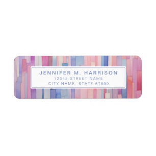 Lively Lines Background Return Address Labels