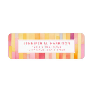 Lively Lines Background Return Address Labels
