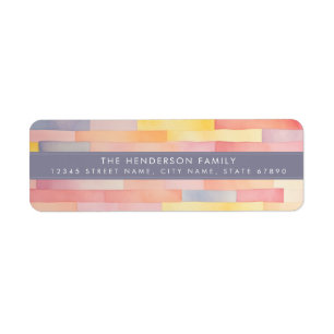Lively Lines Background Return Address Labels