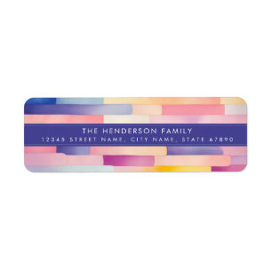 Lively Lines Background Return Address Labels
