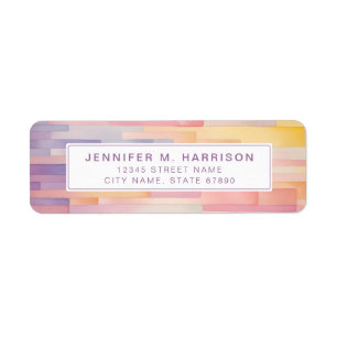Lively Lines Background Return Address Labels