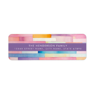 Lively Lines Background Return Address Labels