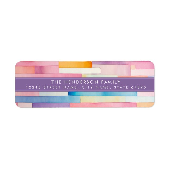 Lively Lines Background Return Address Labels (Front)