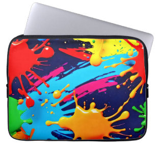Lively Neon Paint in Fluid Expression Laptop Sleeve