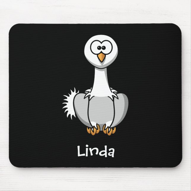 Lively ostrich mouse mat (Front)
