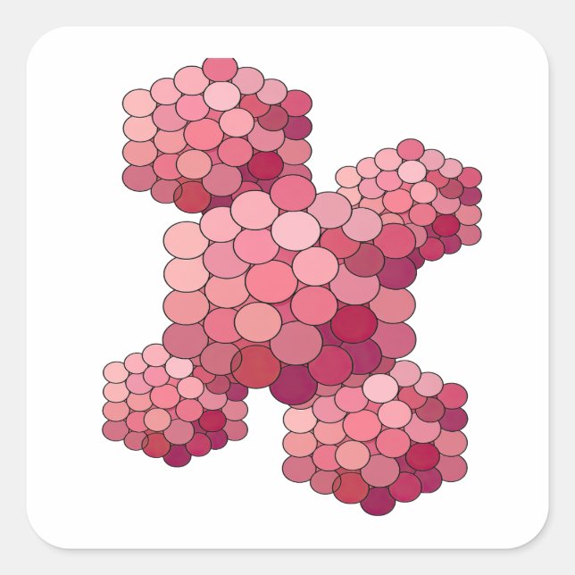 Lively Pink Abstract Sticker Graphic (Front)