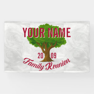 Lively Tree Personalised Family Reunion Banner