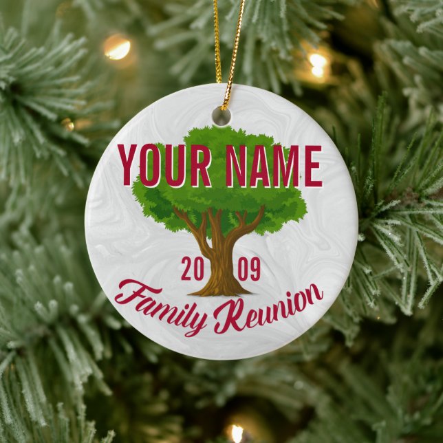 Lively Tree Personalised Family Reunion Ceramic Tree Decoration (Tree)