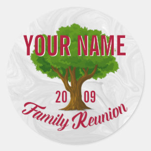 Lively Tree Personalised Family Reunion Classic Round Sticker