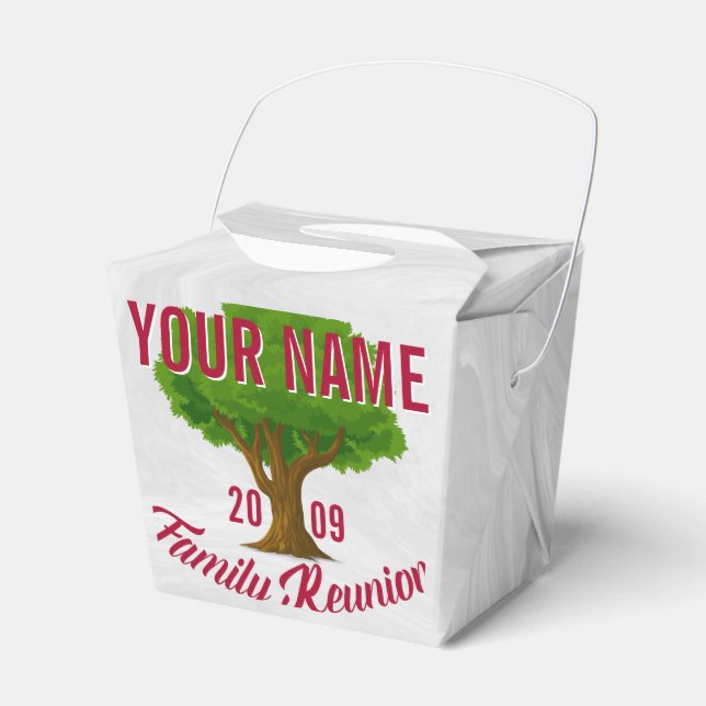 Lively Tree Personalised Family Reunion Favour Box (Front Side)