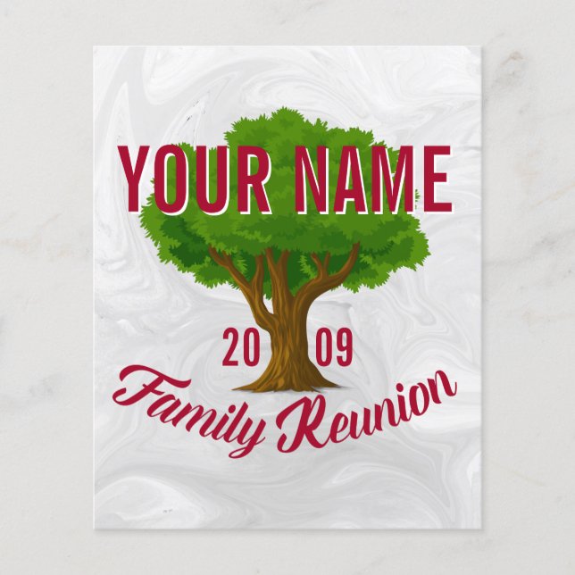 Lively Tree Personalised Family Reunion Flyer (Front)