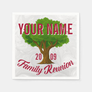 Lively Tree Personalised Family Reunion Napkin