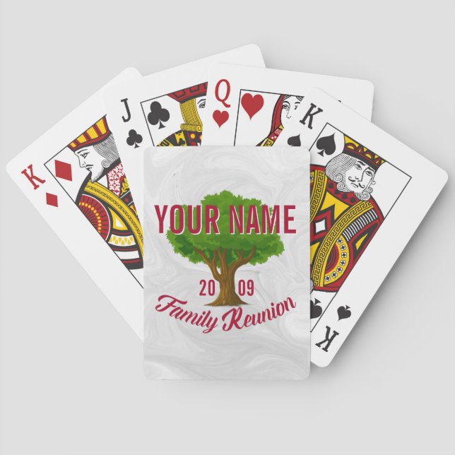 Lively Tree Personalised Family Reunion Playing Cards (Back)