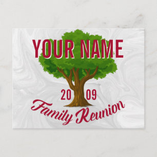 Lively Tree Personalised Family Reunion Postcard