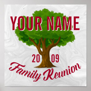 Lively Tree Personalised Family Reunion Poster