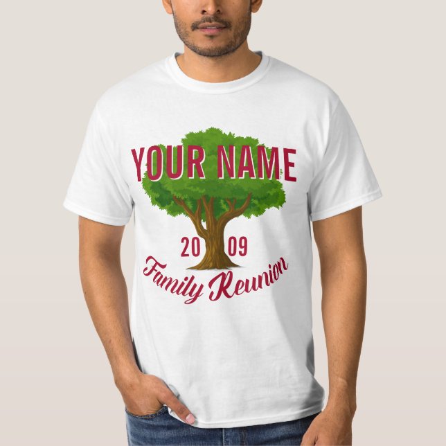 Lively Tree Personalised Family Reunion T-Shirt (Front)