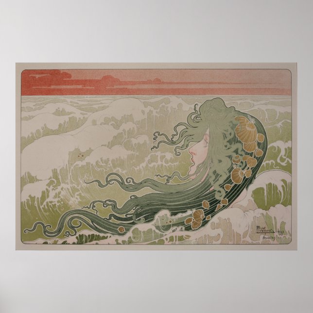 Livemont's La Vague (The Wave) Poster (Front)