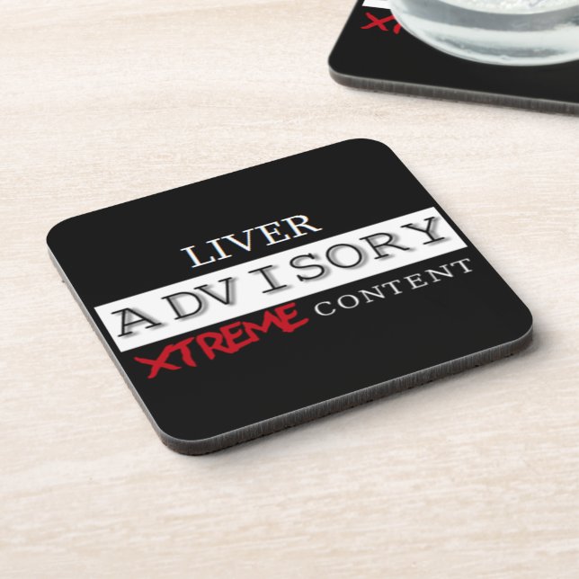 Liver Advisory Xtreme Content - Coaster (Left Side)