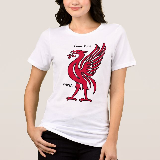 Liver Bird YNWA Personalised Tri-Blend Shirt (Front)