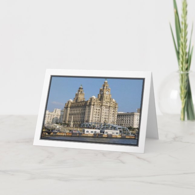 Liver Buildings Greetings Card (Front)