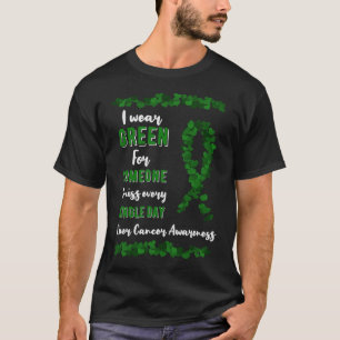 Liver Cancer Awareness Green Ribbon Jaundice T-Shirt