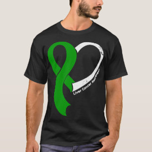 Liver Cancer Awareness Hope Love Heart Ribbon Happ T-Shirt