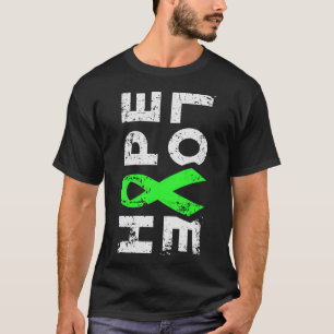 Liver Cancer Awareness Hope Love Sideways Green Ri T-Shirt