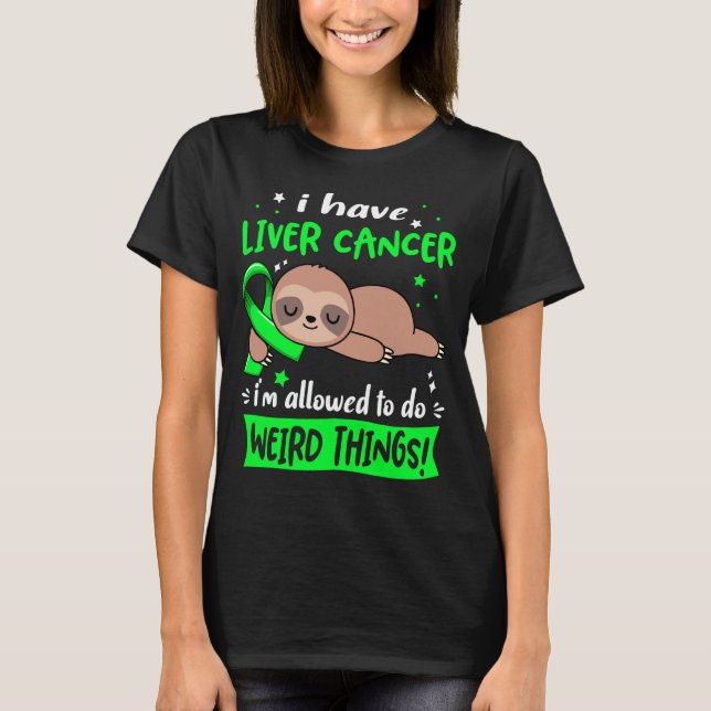 Liver Cancer Awareness Month Ribbon Gifts T-Shirt (Front)