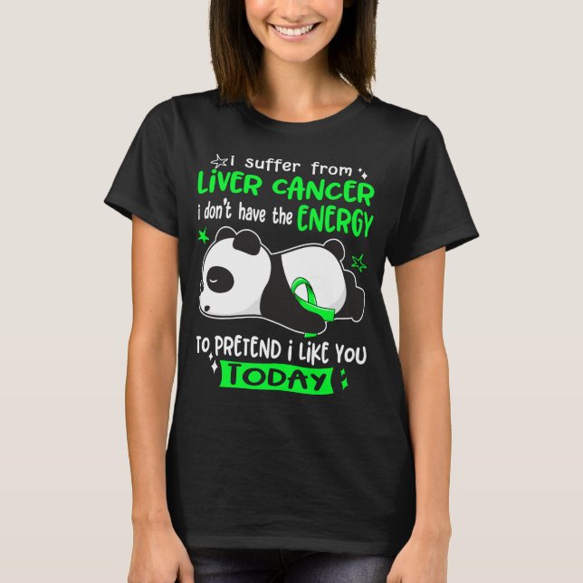 Liver Cancer Awareness Month Ribbon Gifts T-Shirt (Front)