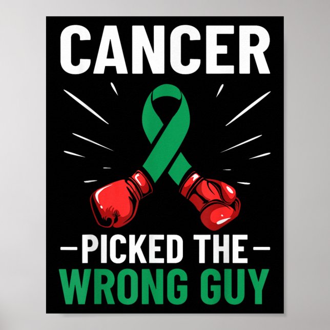 Liver Cancer Awareness Ribbon Cancer Picked The Wr Poster (Front)