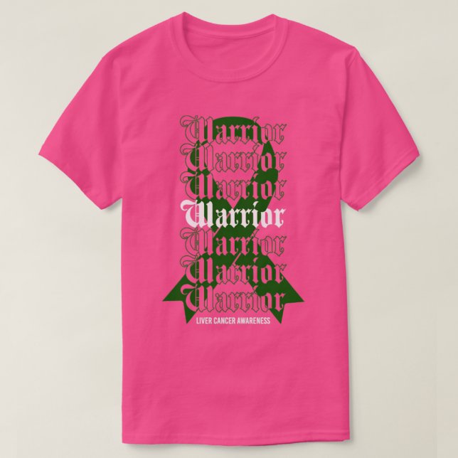 Liver Cancer Awareness Warrior Green Ribbon Gift1 T-Shirt (Design Front)