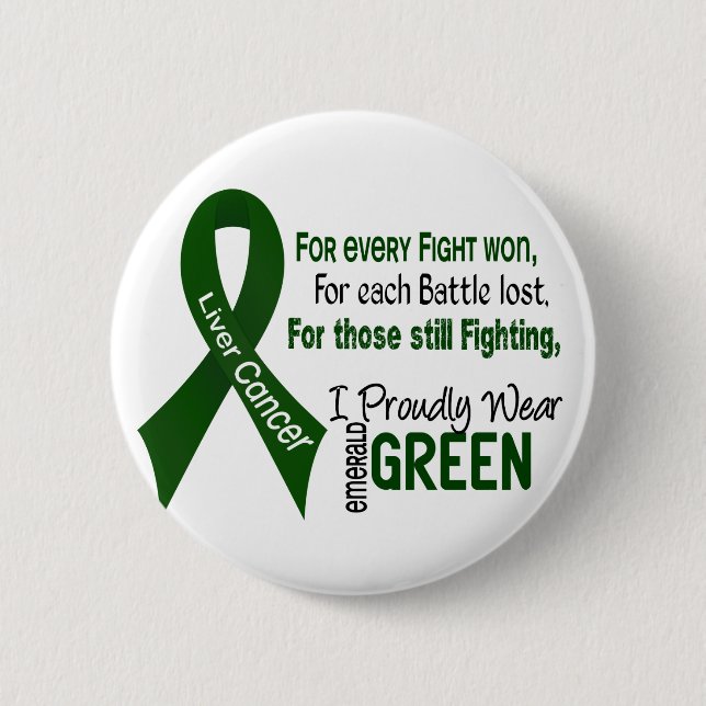 Liver Cancer I Proudly Wear Emerald Green 1 6 Cm Round Badge (Front)