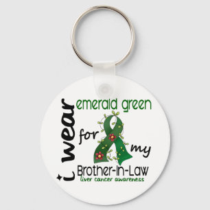 Liver Cancer I Wear Emerald For My Brother-In-Law Key Ring