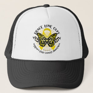 Liver Cancer PLC Butterfly Tribal Trucker Hat