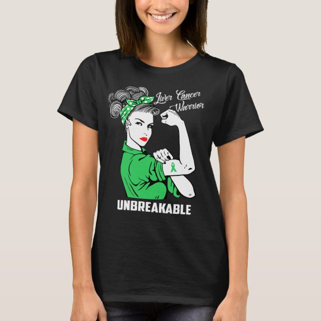 Liver Cancer Warrior Unbreakable T-Shirt (Front)