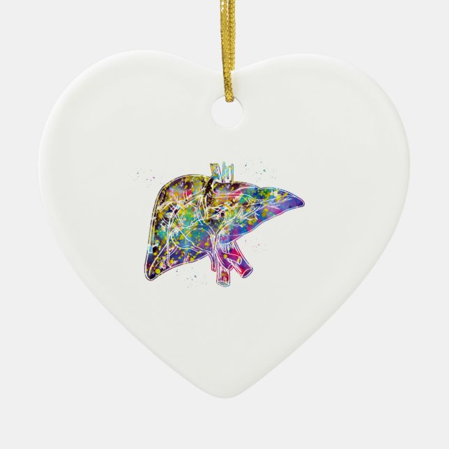 Liver Ceramic Tree Decoration (Front)