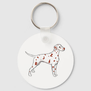 Liver Dalmatian Key Ring