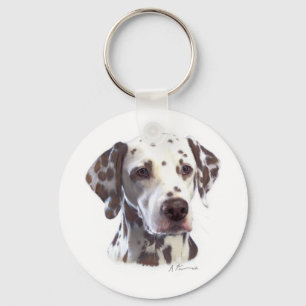 Liver Dalmatian keyring