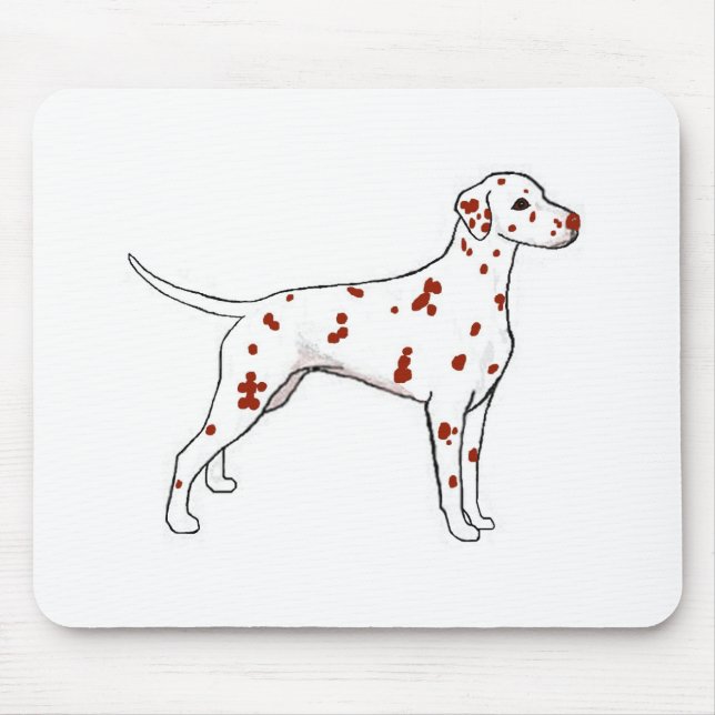 Liver Dalmatian Mouse Mat (Front)
