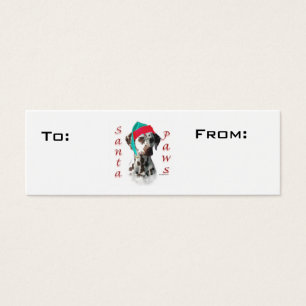 Liver Dalmatian Paws Gift Tags