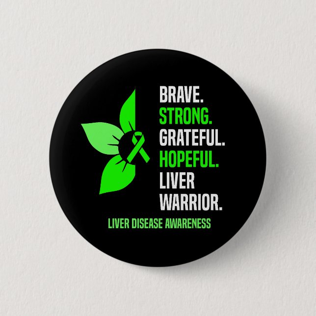 Liver Disease Awareness 6 Cm Round Badge (Front)