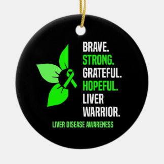 Liver Disease Awareness Ceramic Tree Decoration