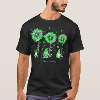 Liver Disease Awareness gnome faith hope sunflower T-Shirt