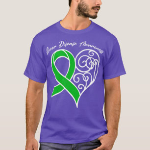 Liver Disease Awareness Heart Ribbon Gift Valentin T-Shirt