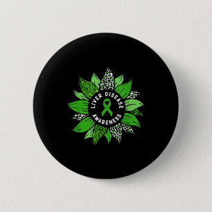 Liver Disease Awareness Month Flower Liver Disease 6 Cm Round Badge